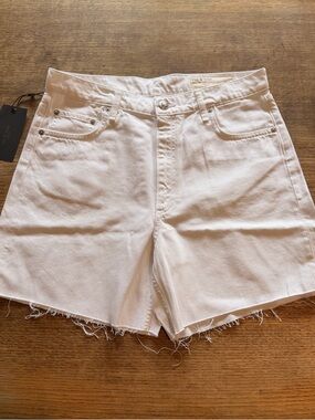rag & bone White High-Rise Denim Cutoff Shorts